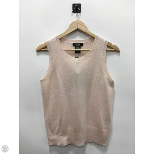 Vest Sweater Cashmere By Lord And Taylor In Pink, Size: M