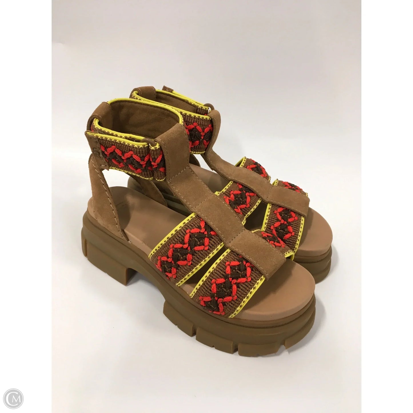 Sandals Designer By Ugg In Tan, Size: 7