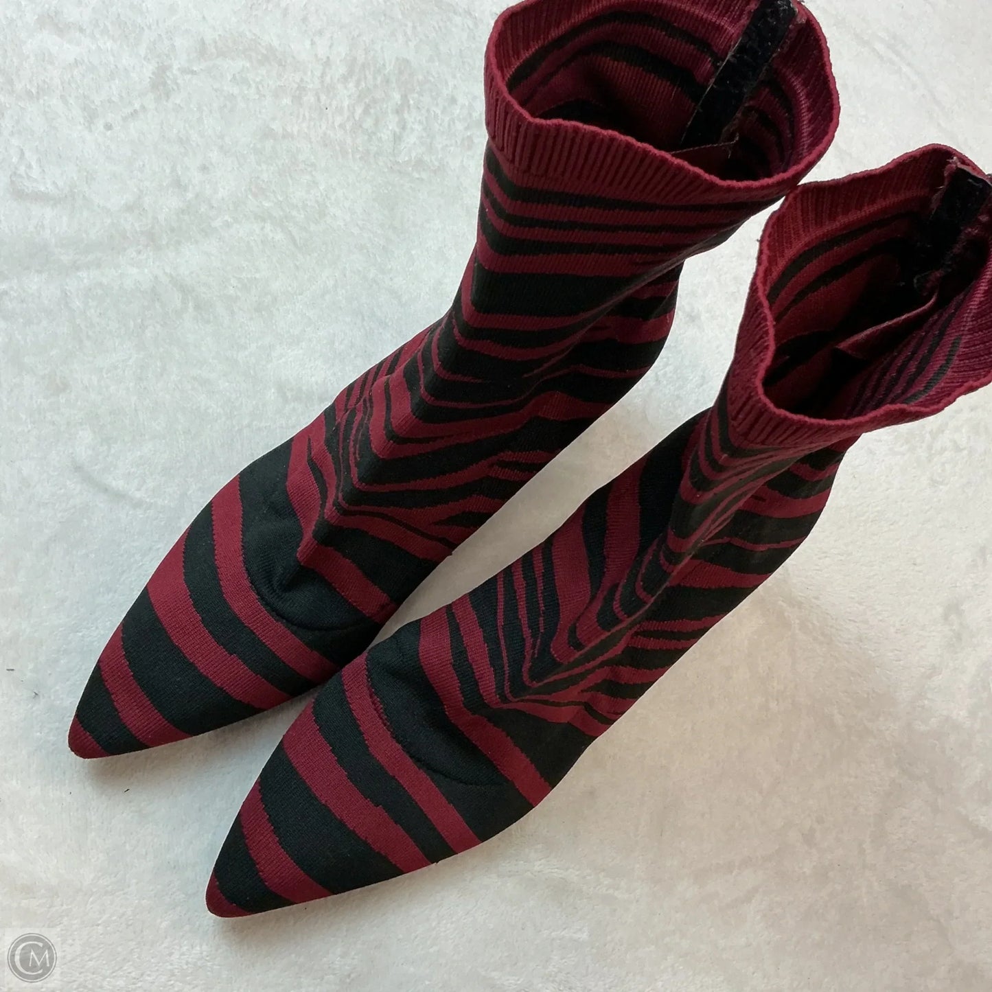 Boots Ankle Heels By Zara In Zebra Print, Size: 7.5