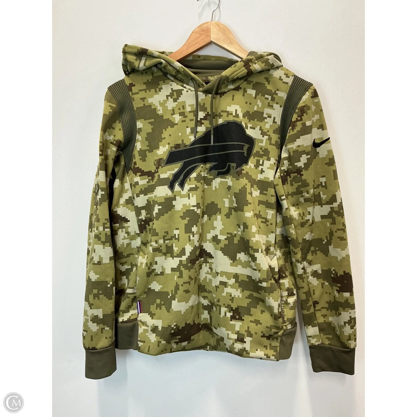 Sweatshirt Hoodie By Nike In Camouflage Print, Size: M