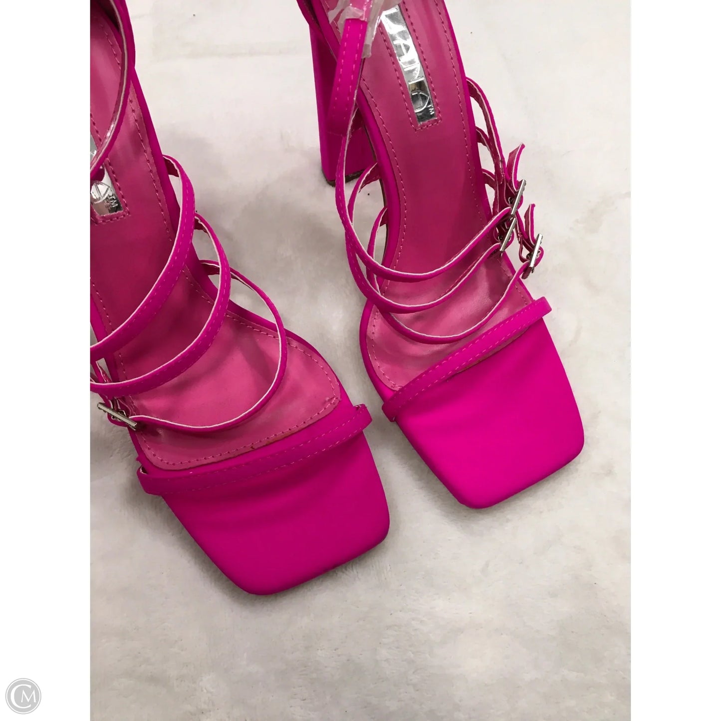 Sandals Heels Block By Liliana In Pink, Size: 8