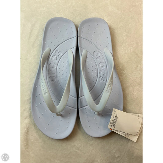 Sandals Flip Flops By Crocs In Purple, Size: 12