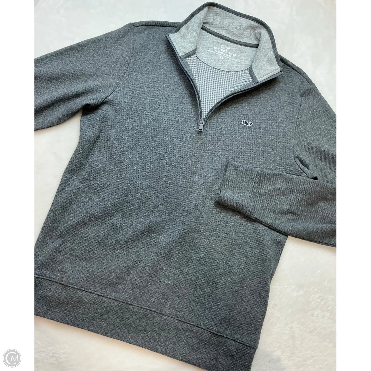 Athletic Top Long Sleeve Collar By Vineyard Vines In Grey, Size: Xs