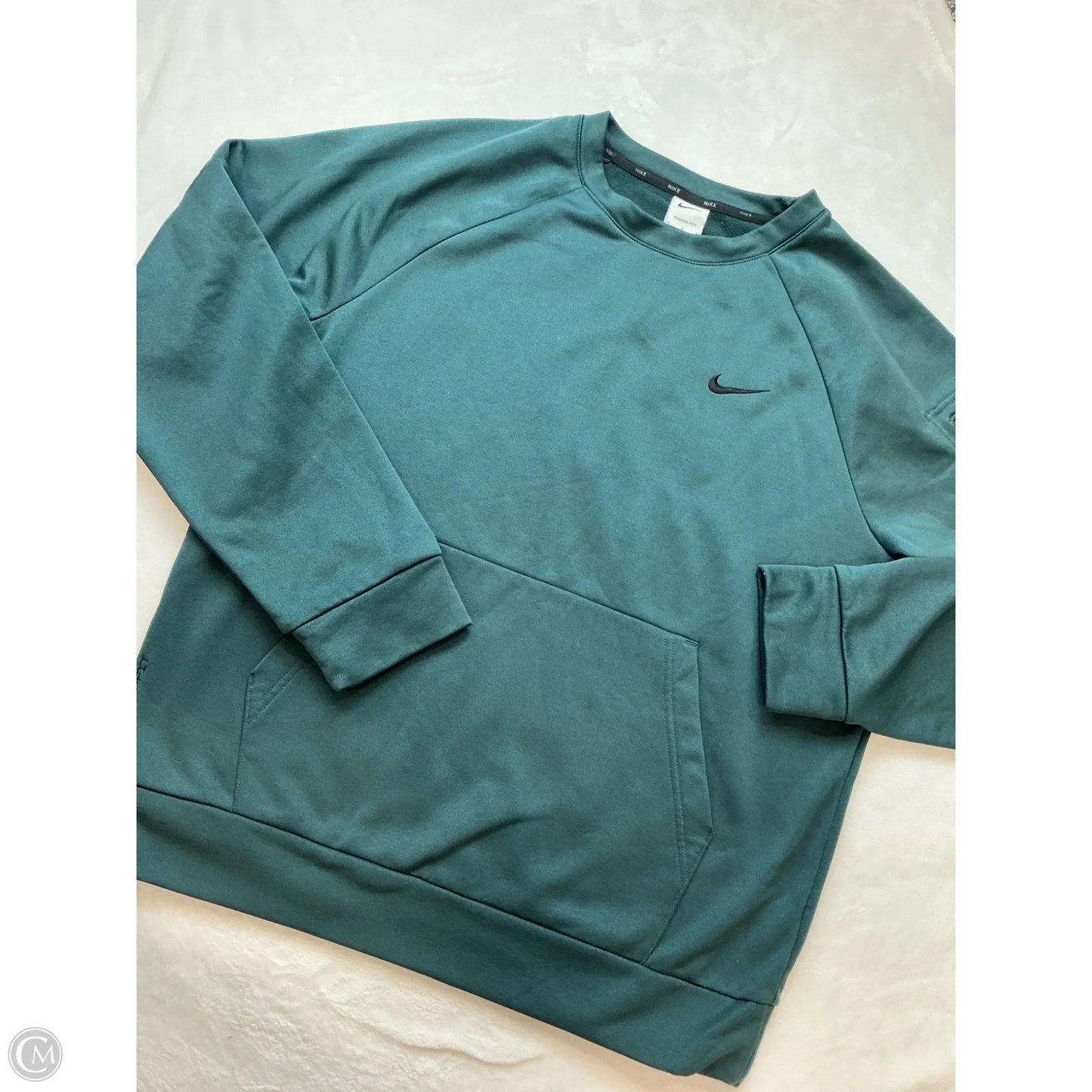 Athletic Sweatshirt Crewneck By Nike In Green, Size: M