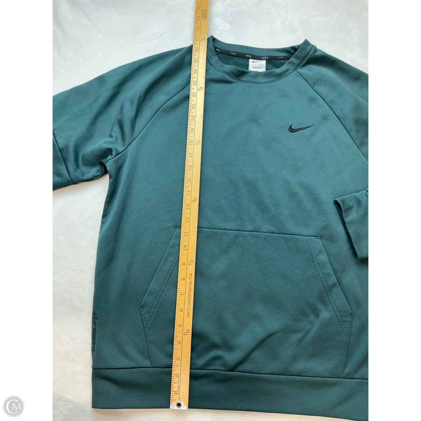 Athletic Sweatshirt Crewneck By Nike In Green, Size: M