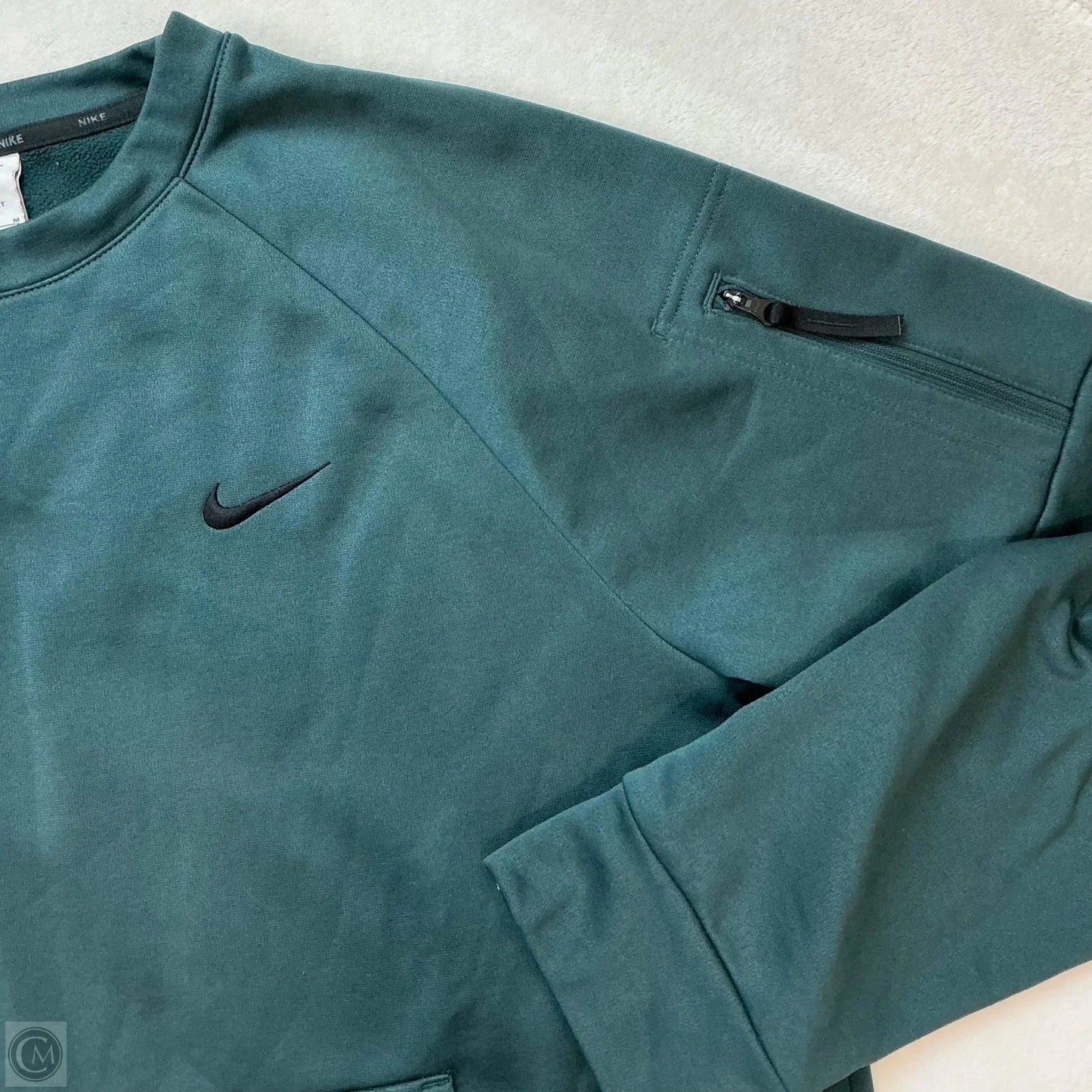 Athletic Sweatshirt Crewneck By Nike In Green, Size: M