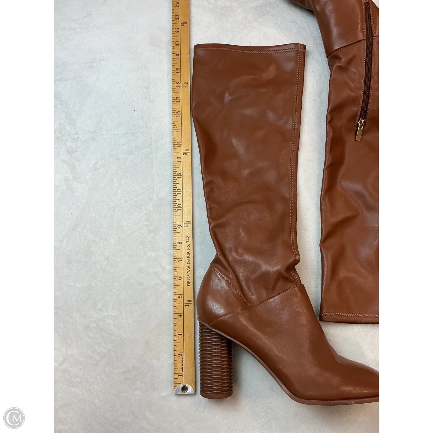 Boots Mid-calf Heels By Franco Sarto In Tan, Size: 8.5