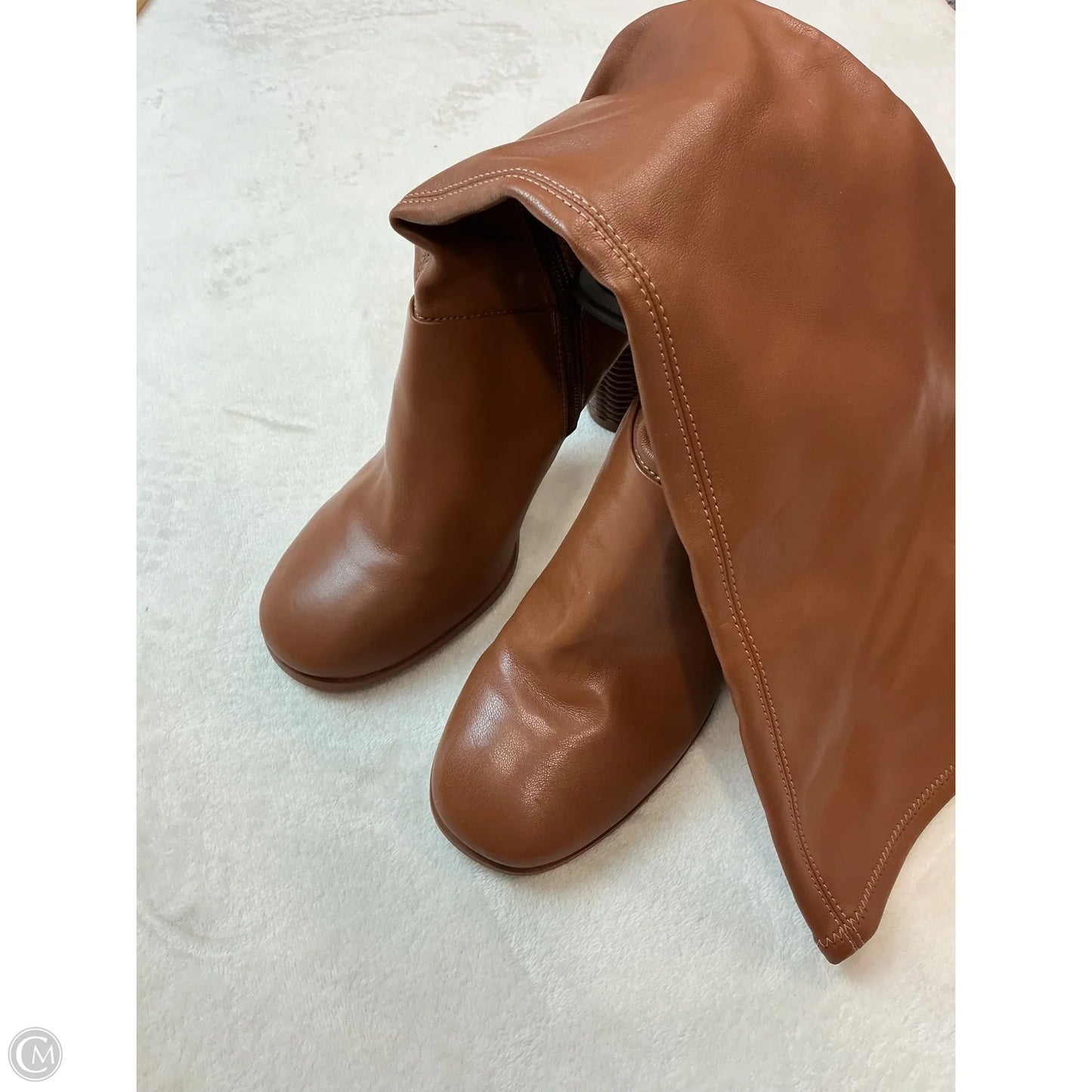 Boots Mid-calf Heels By Franco Sarto In Tan, Size: 8.5