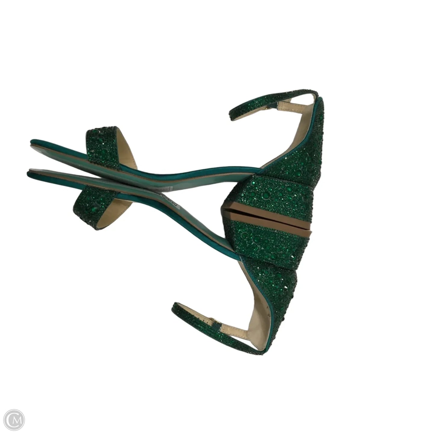 Sandals Heels Block By Betsey Johnson In Green, Size: 7.5