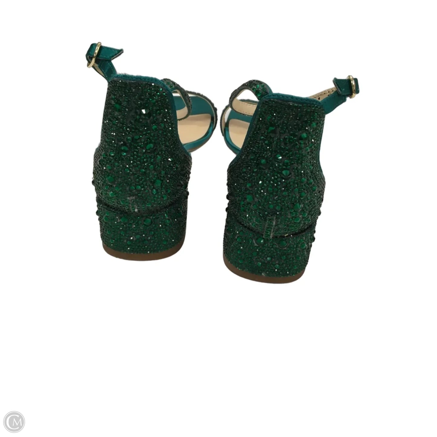 Sandals Heels Block By Betsey Johnson In Green, Size: 7.5