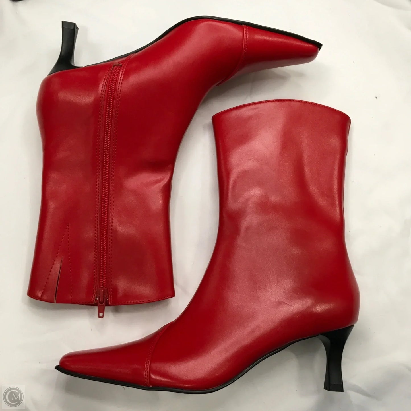 Boots Ankle Heels By Princess Polly In Red, Size: 7