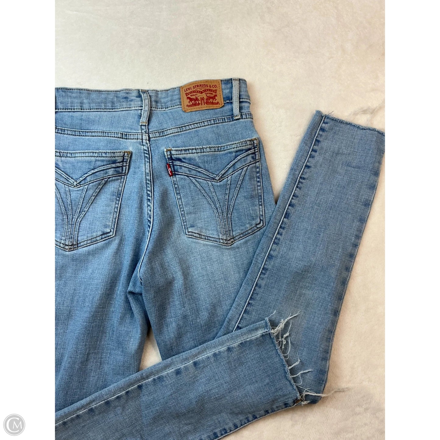 Jeans Skinny By Levis In Blue Denim, Size: 6