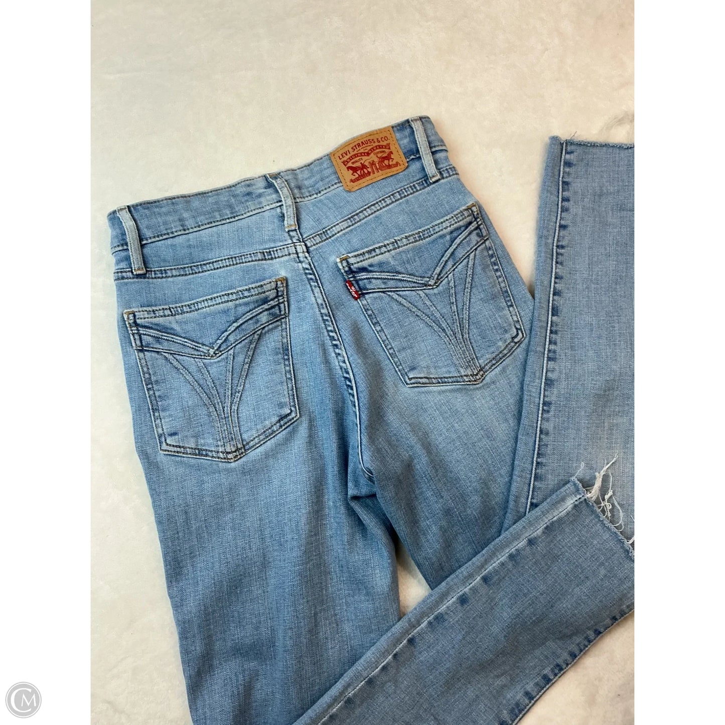 Jeans Skinny By Levis In Blue Denim, Size: 6