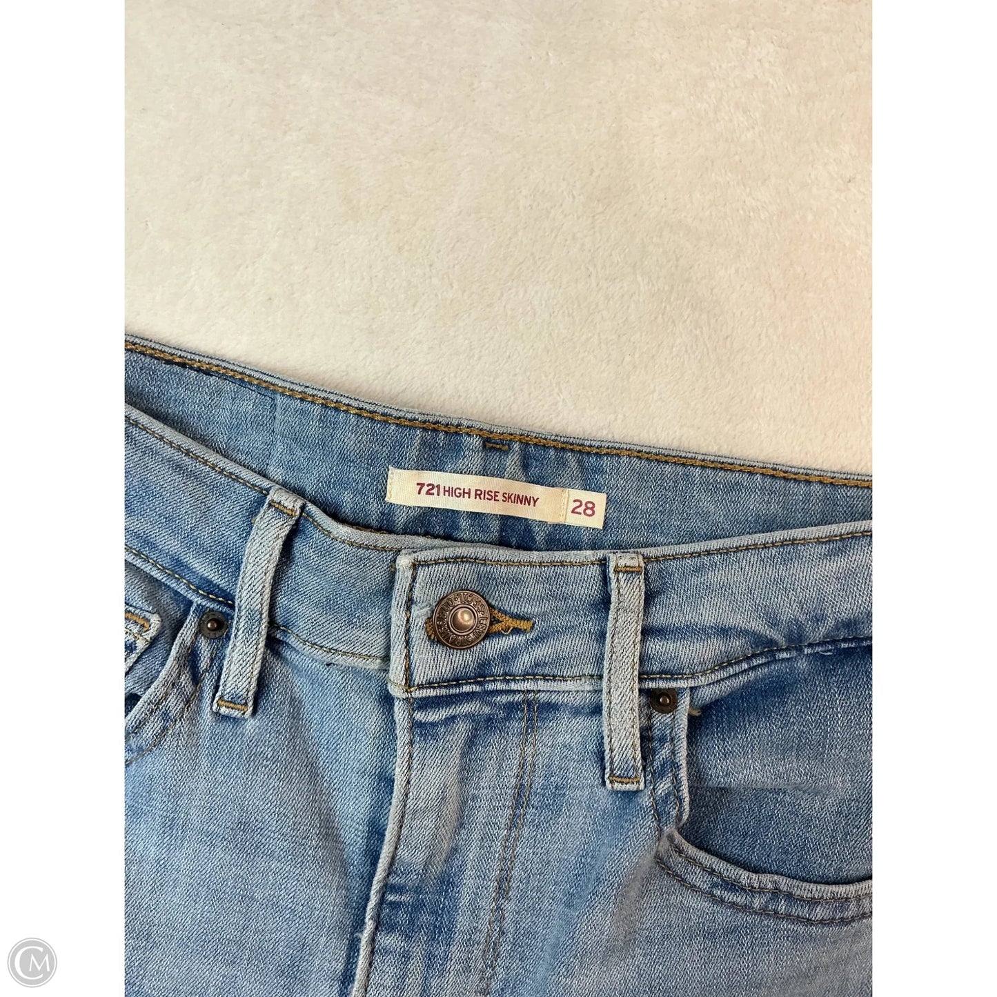 Jeans Skinny By Levis In Blue Denim, Size: 6
