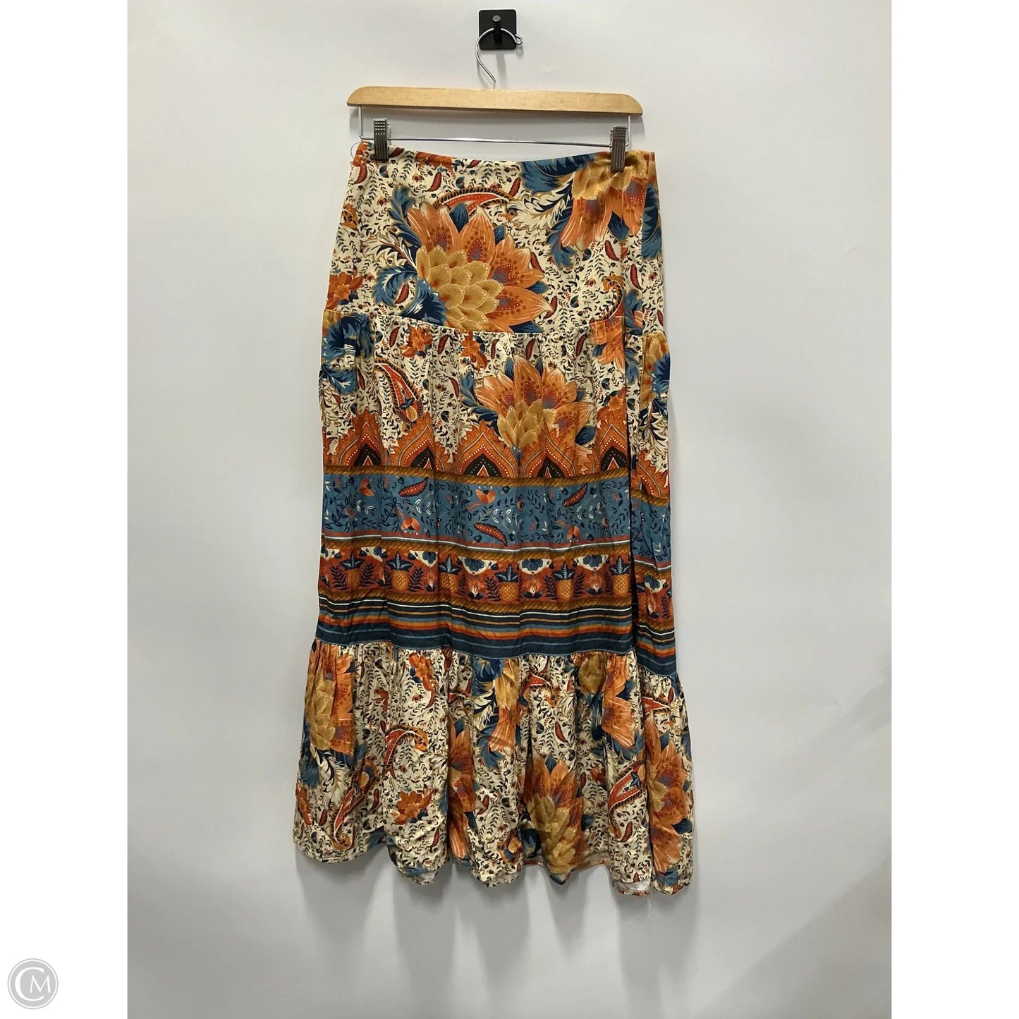 Skirt Maxi By Farm Rio In Orange, Size: S
