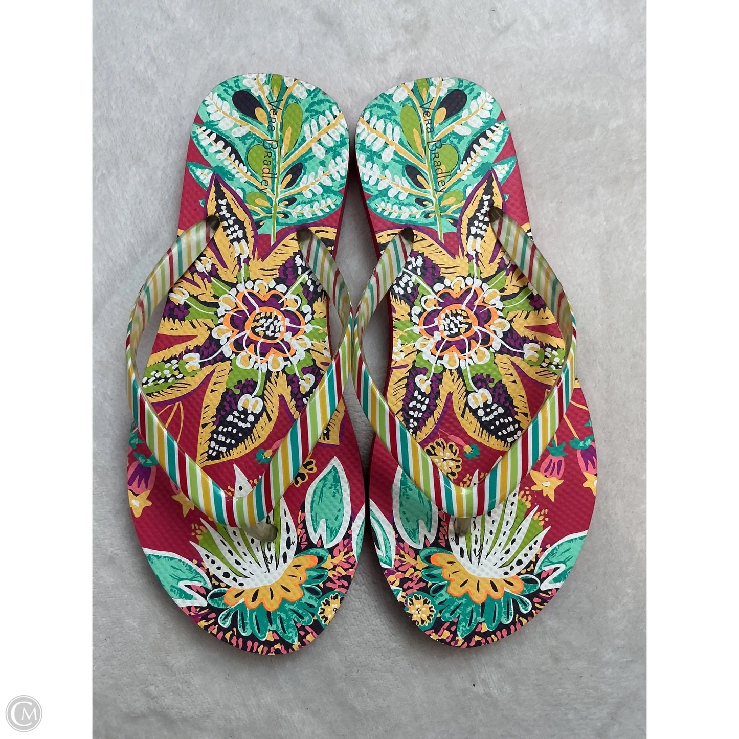 Sandals Flip Flops By Vera Bradley In Tropical Print, Size: 6