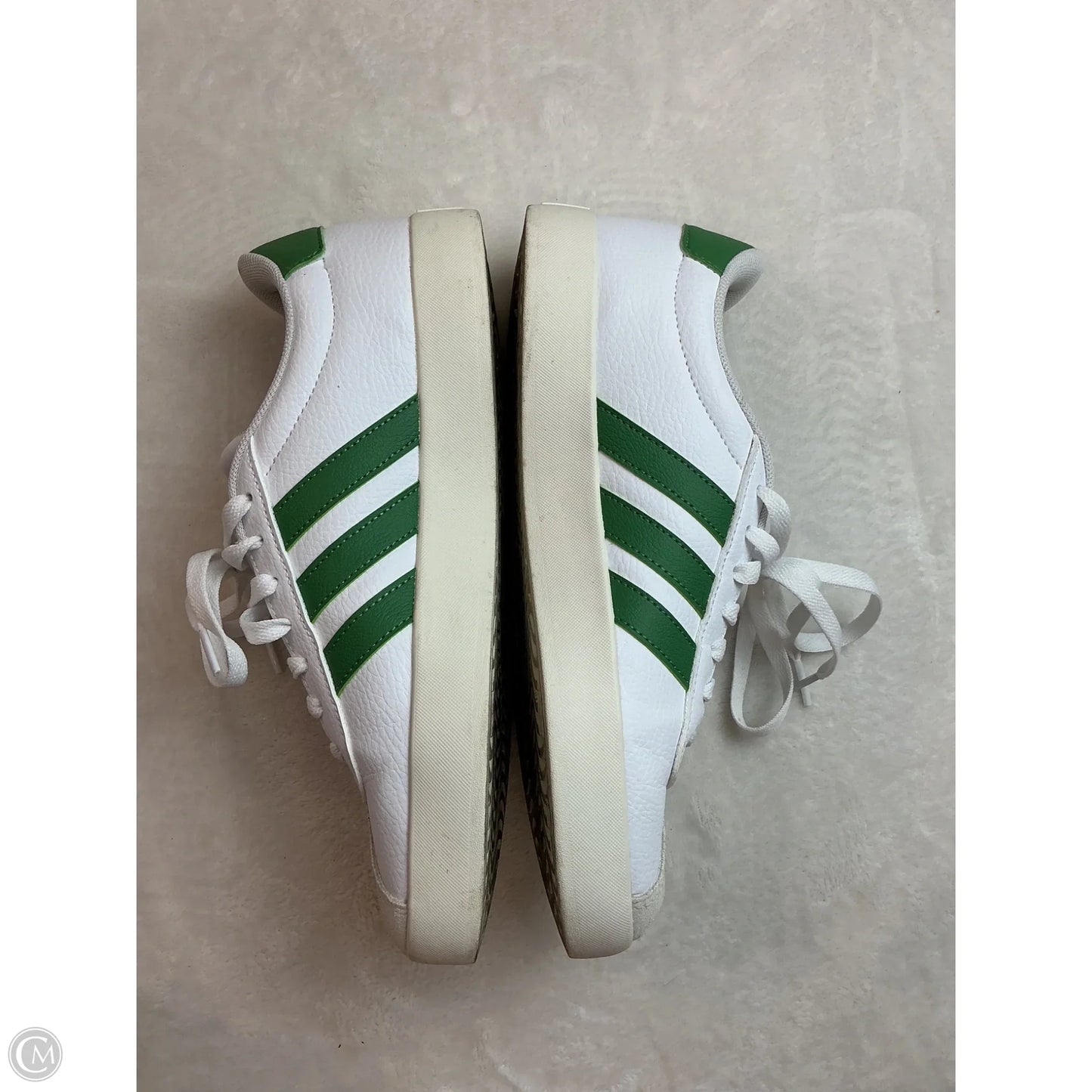 Shoes Sneakers By Adidas In Green & White, Size: 9