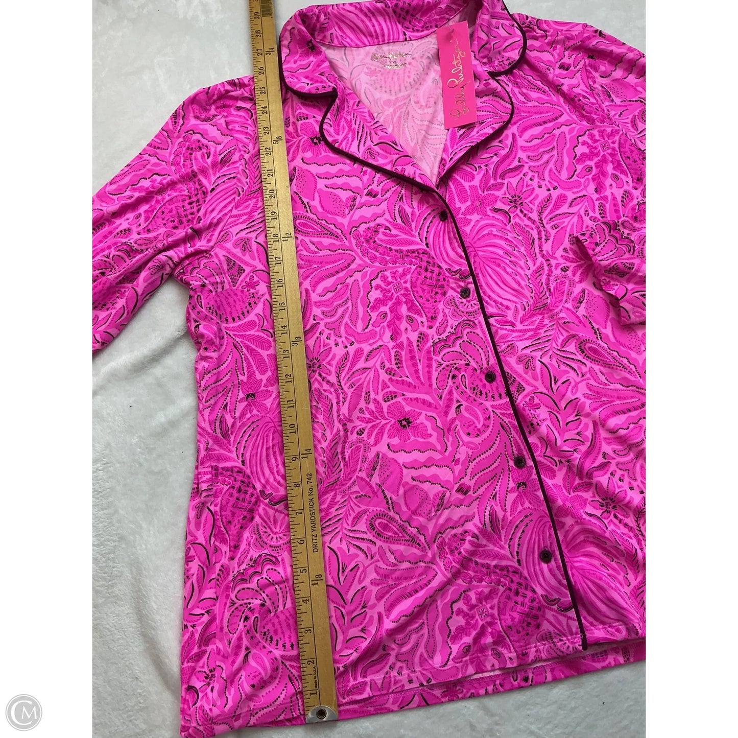 Top Long Sleeve Designer By Lilly Pulitzer In Pink, Size: 1x