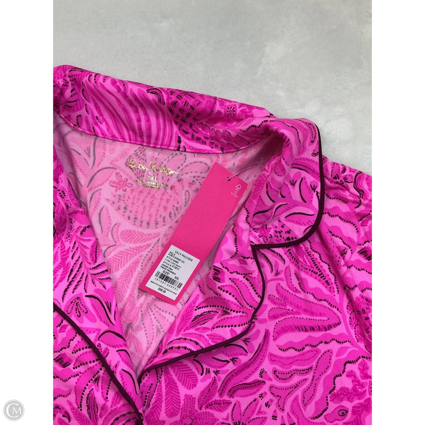 Top Long Sleeve Designer By Lilly Pulitzer In Pink, Size: 1x