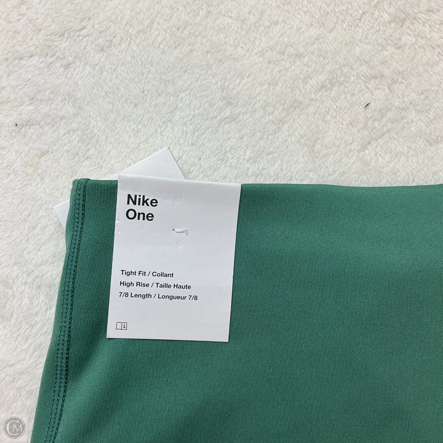 Athletic Leggings By Nike In Green, Size: S