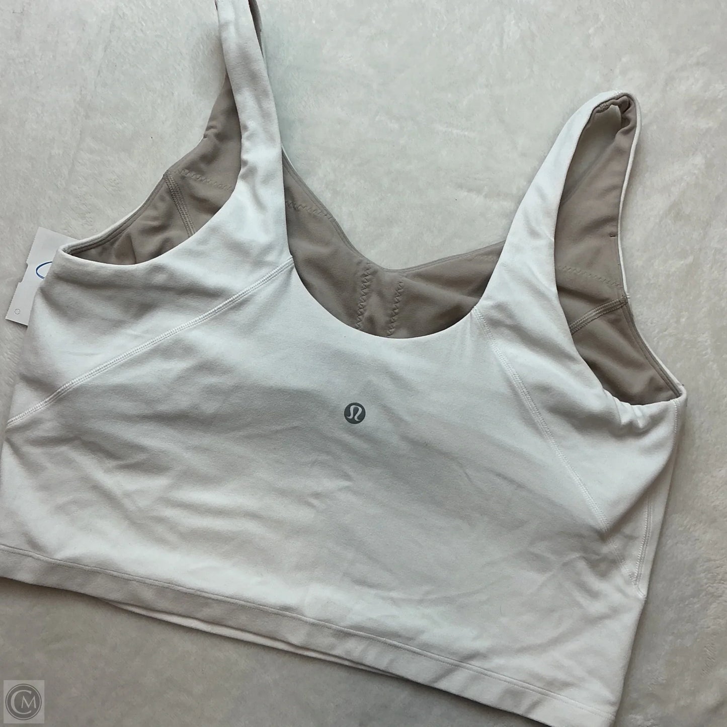 Athletic Tank Top By Lululemon In White, Size: 10
