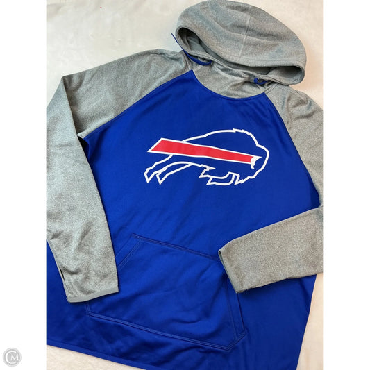 Sweatshirt Hoodie By Nfl In Blue & Grey, Size: Xl