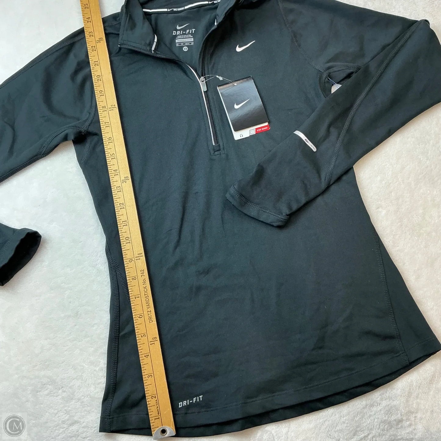 Athletic Jacket By Nike In Black, Size: Xs