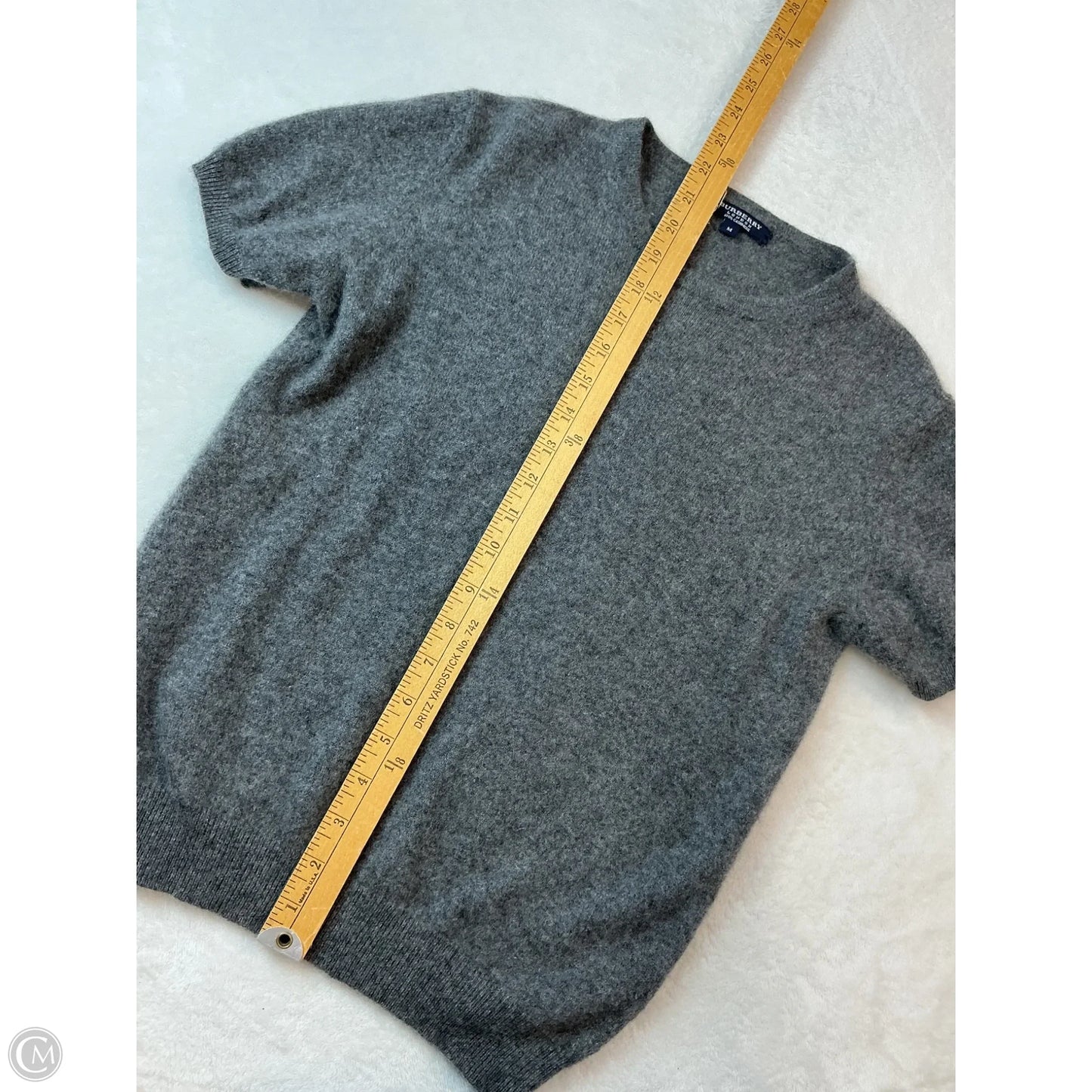 Sweater Luxury Designer By Burberry In Grey, Size: M