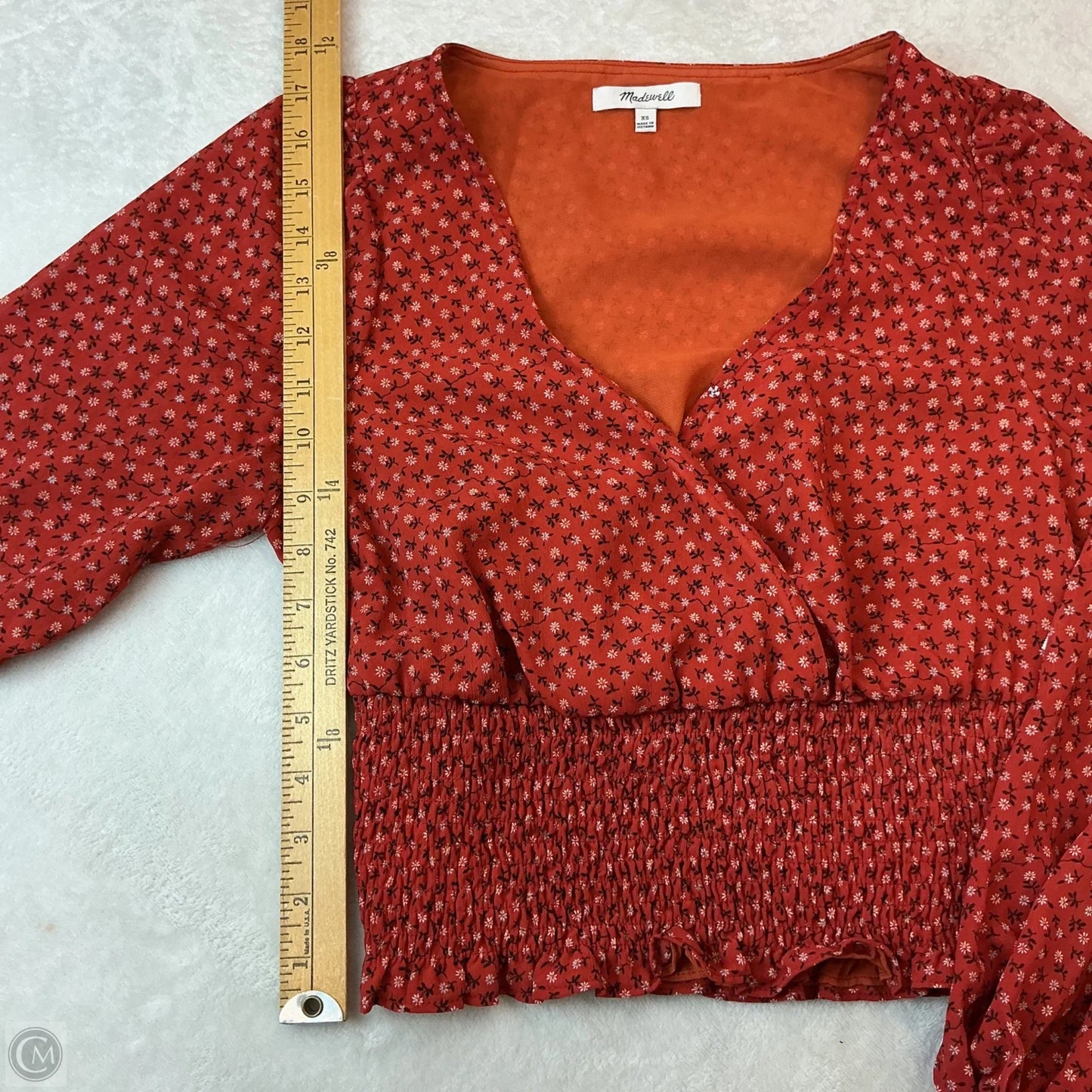Top Long Sleeve By Madewell In Orange, Size: Xs