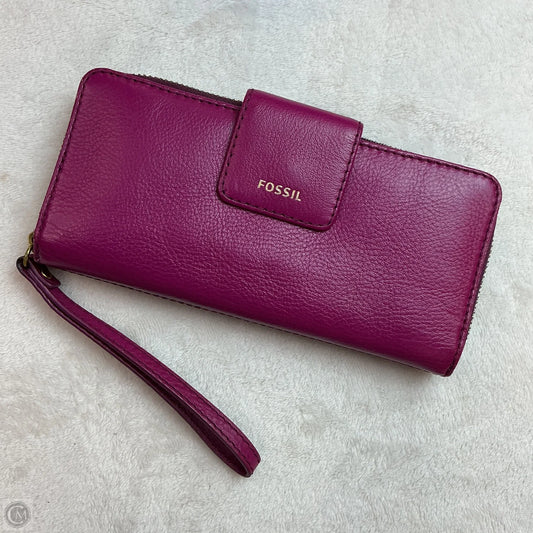 Wallet Leather By Fossil, Size: Medium