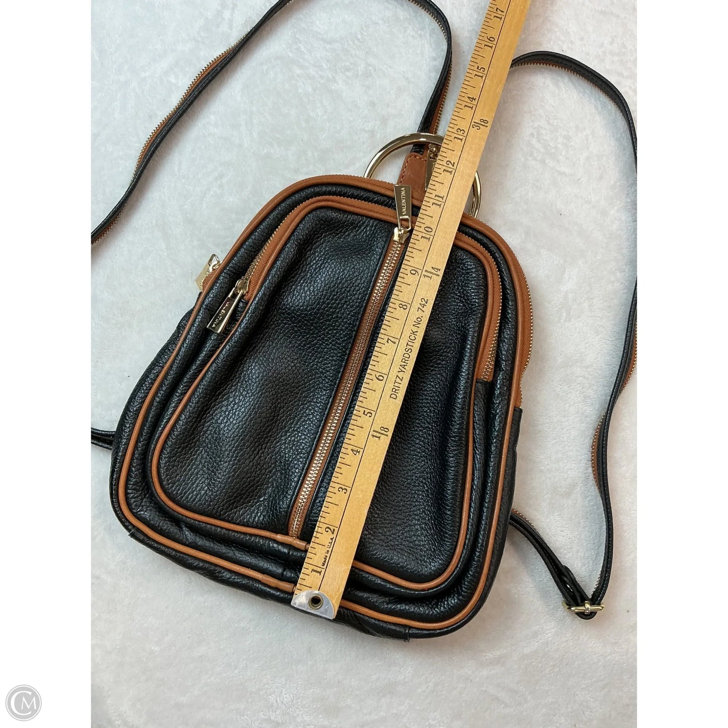 Backpack Leather By Valentina, Size: Small