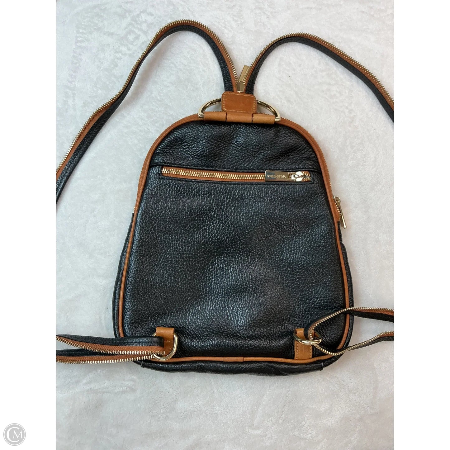 Backpack Leather By Valentina, Size: Small