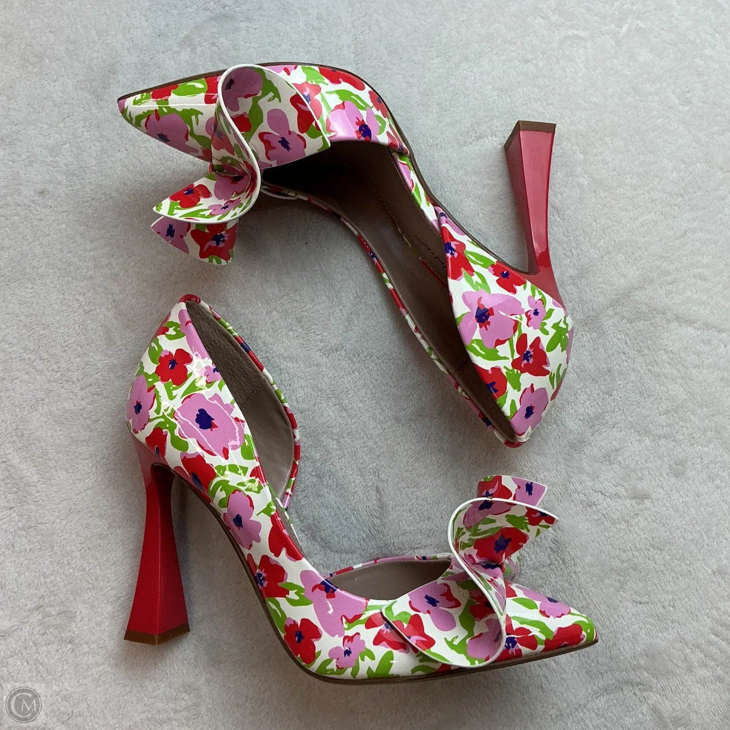 Shoes Heels Block By Betsey Johnson In Floral Print, Size: 8.5