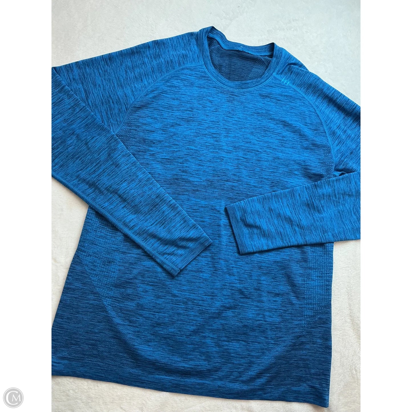 Athletic Top Long Sleeve Crewneck By Lululemon In Blue, Size: M