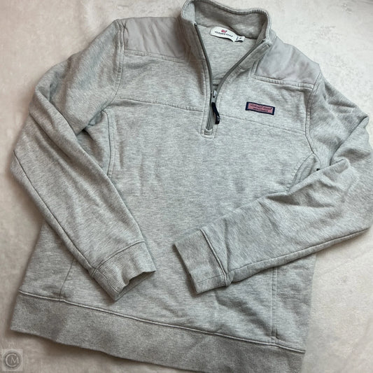 Sweatshirt Collar By Vineyard Vines In Grey, Size: M