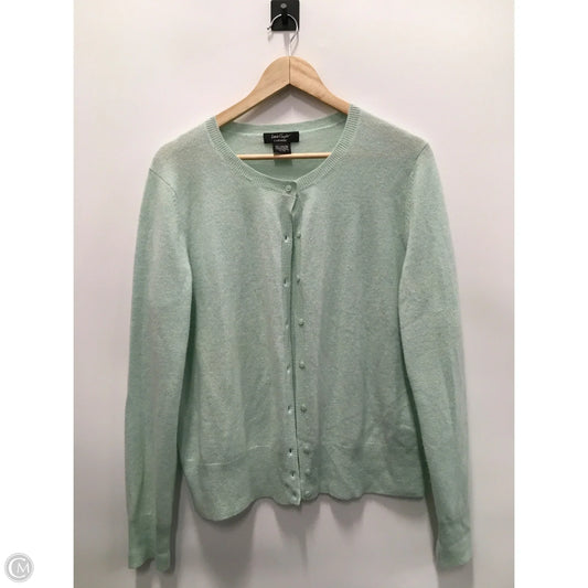 Sweater Cardigan Cashmere By Lord And Taylor In Green, Size: Xl