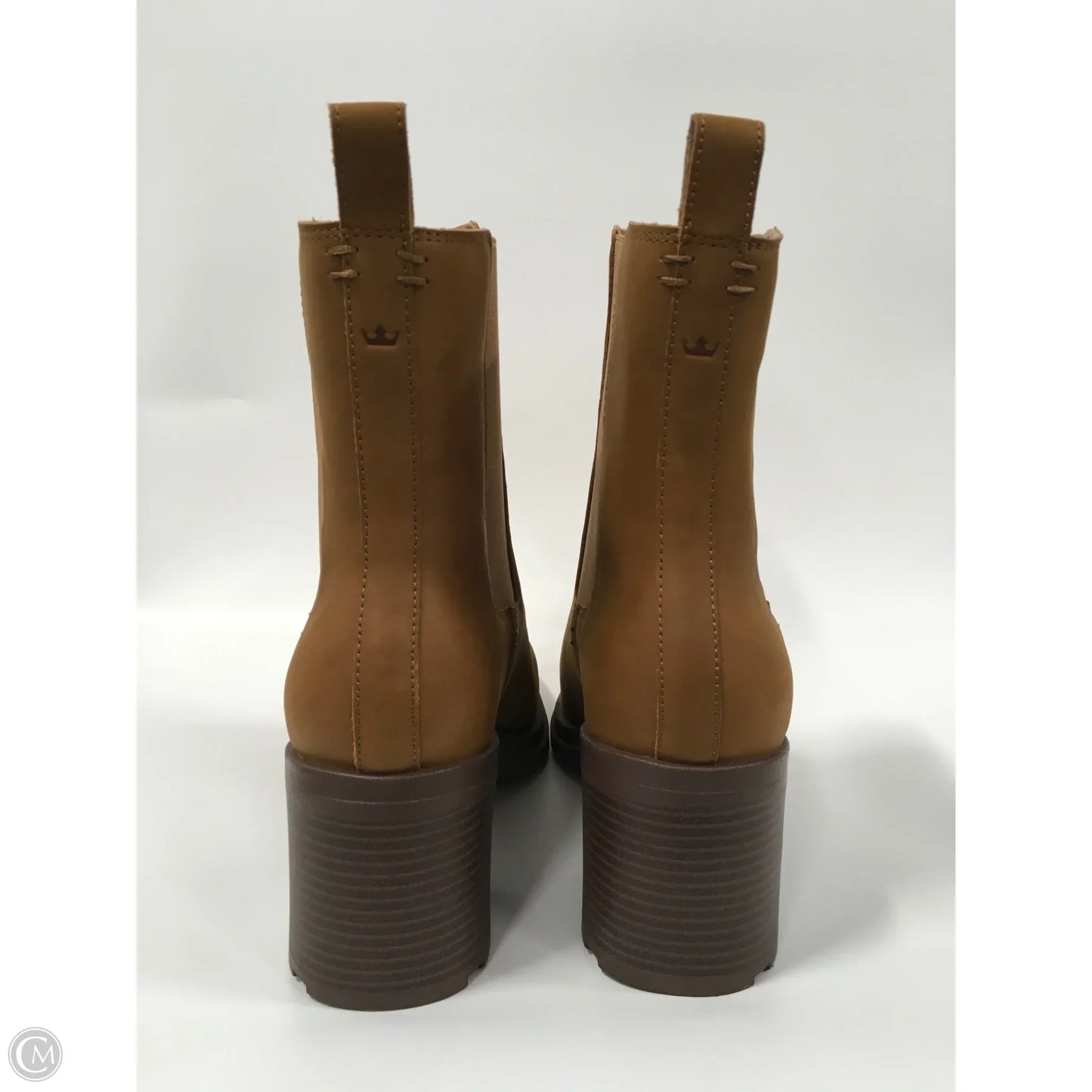 Boots Ankle Heels By Crown Vintage In Brown, Size: 11