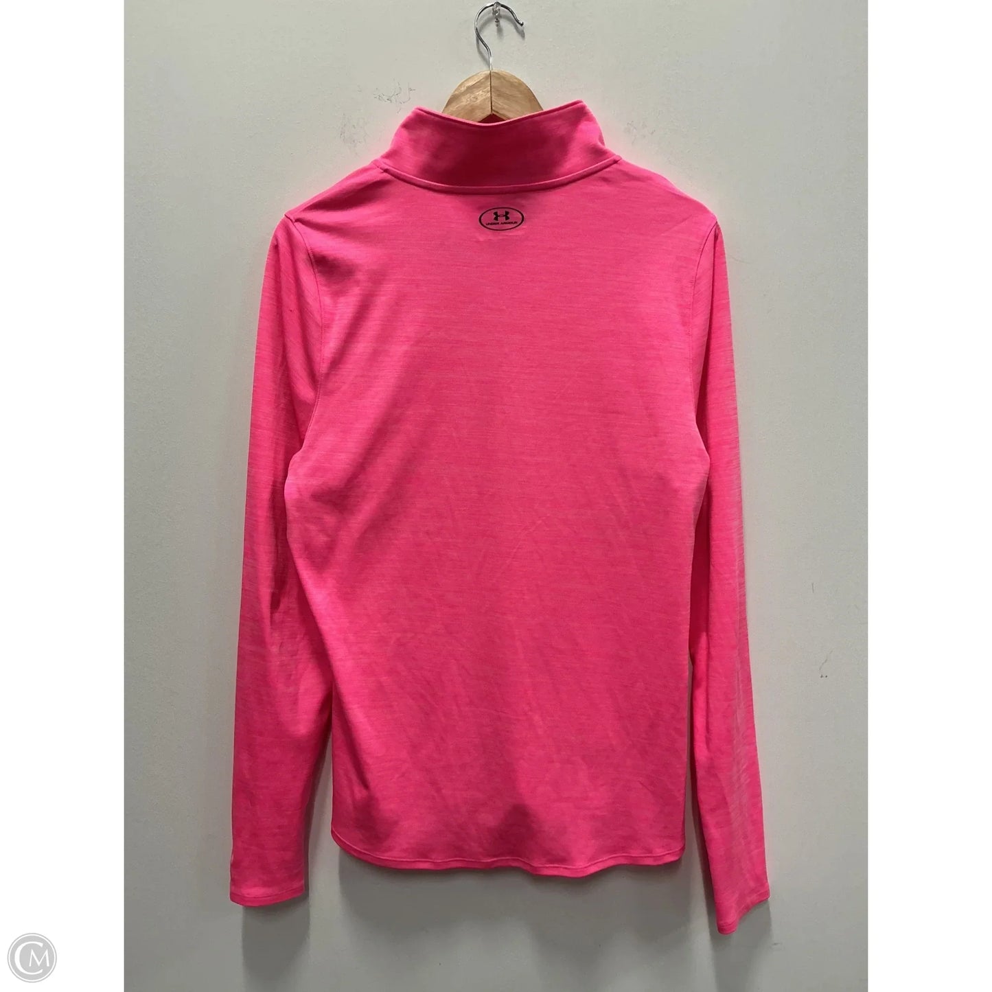 Athletic Top Long Sleeve Collar By Under Armour In Pink, Size: Xl