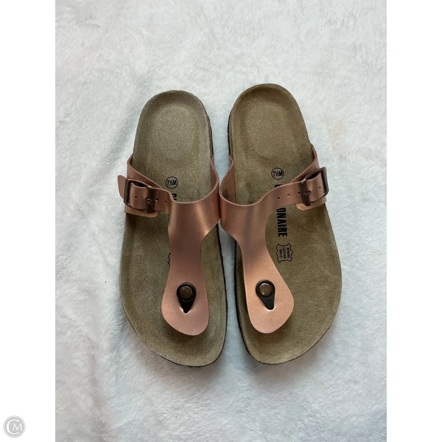 Sandals Flats By Cushionaire In Rose Gold, Size: 7.5
