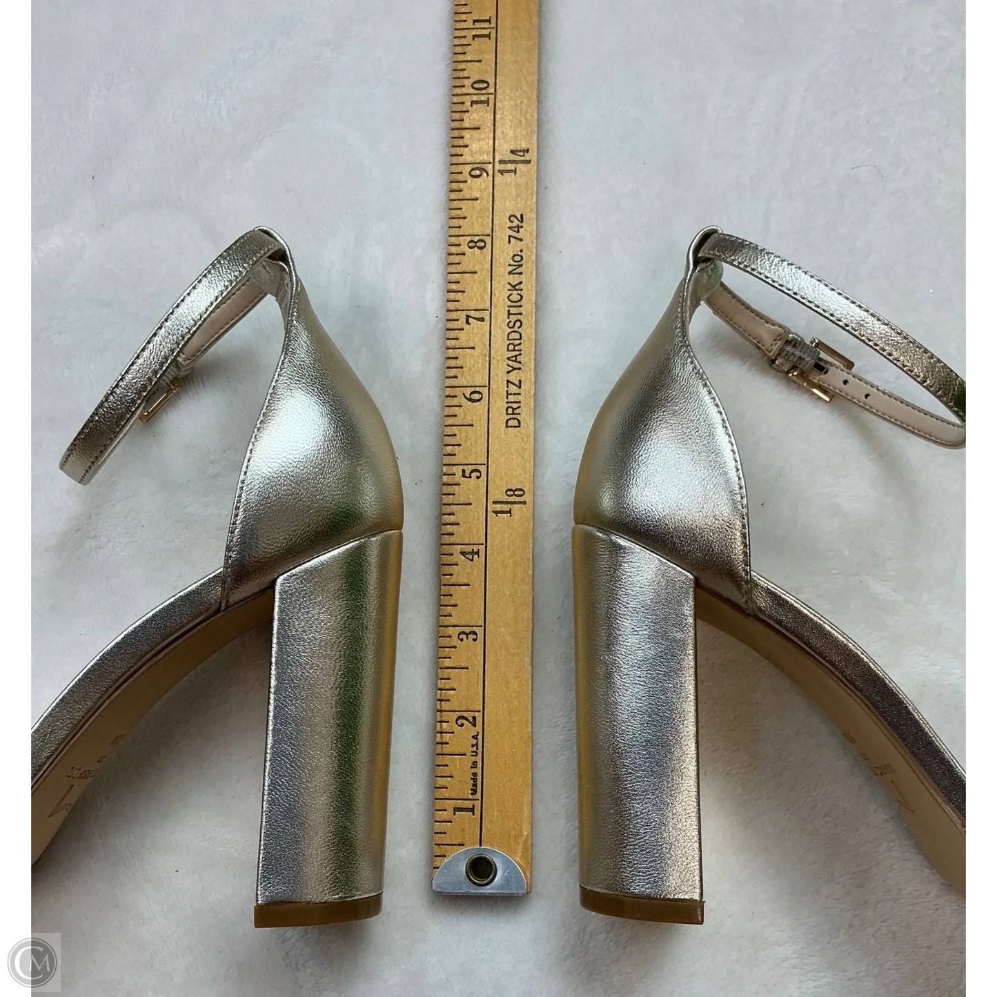 Shoes Heels Block By Marc Fisher In Gold, Size: 9.5
