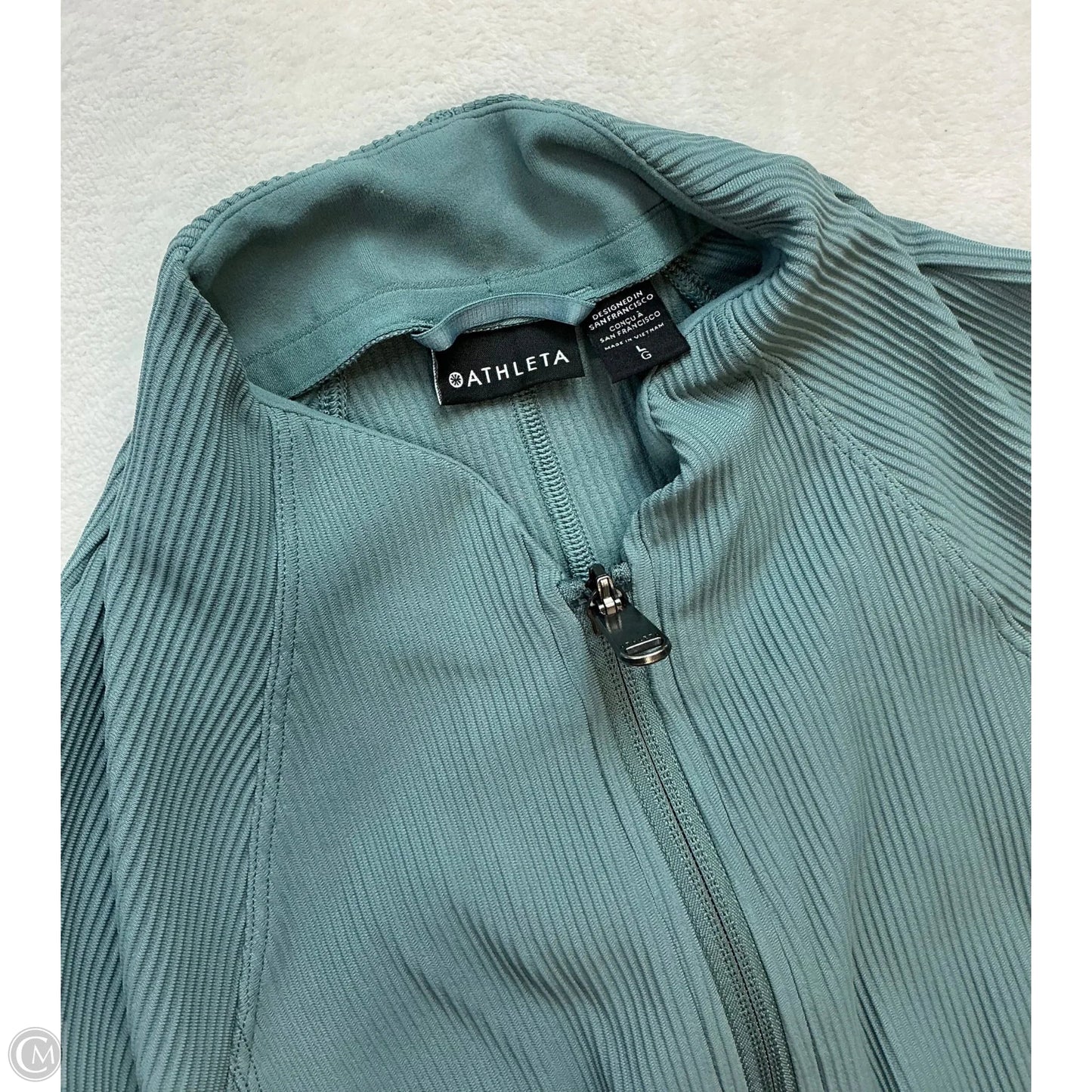 Athletic Jacket By Athleta In Teal, Size: L