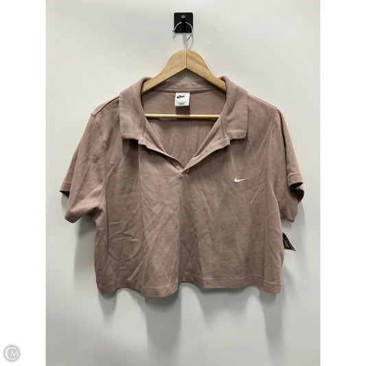 Athletic Top Short Sleeve By Nike In Mauve, Size: 2x