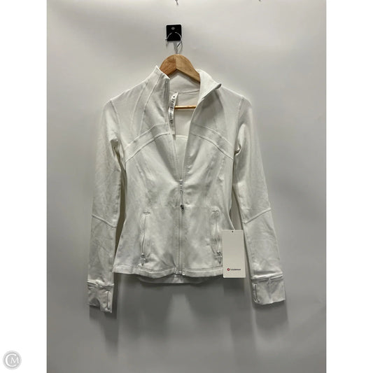 Athletic Jacket By Lululemon In White, Size: 4