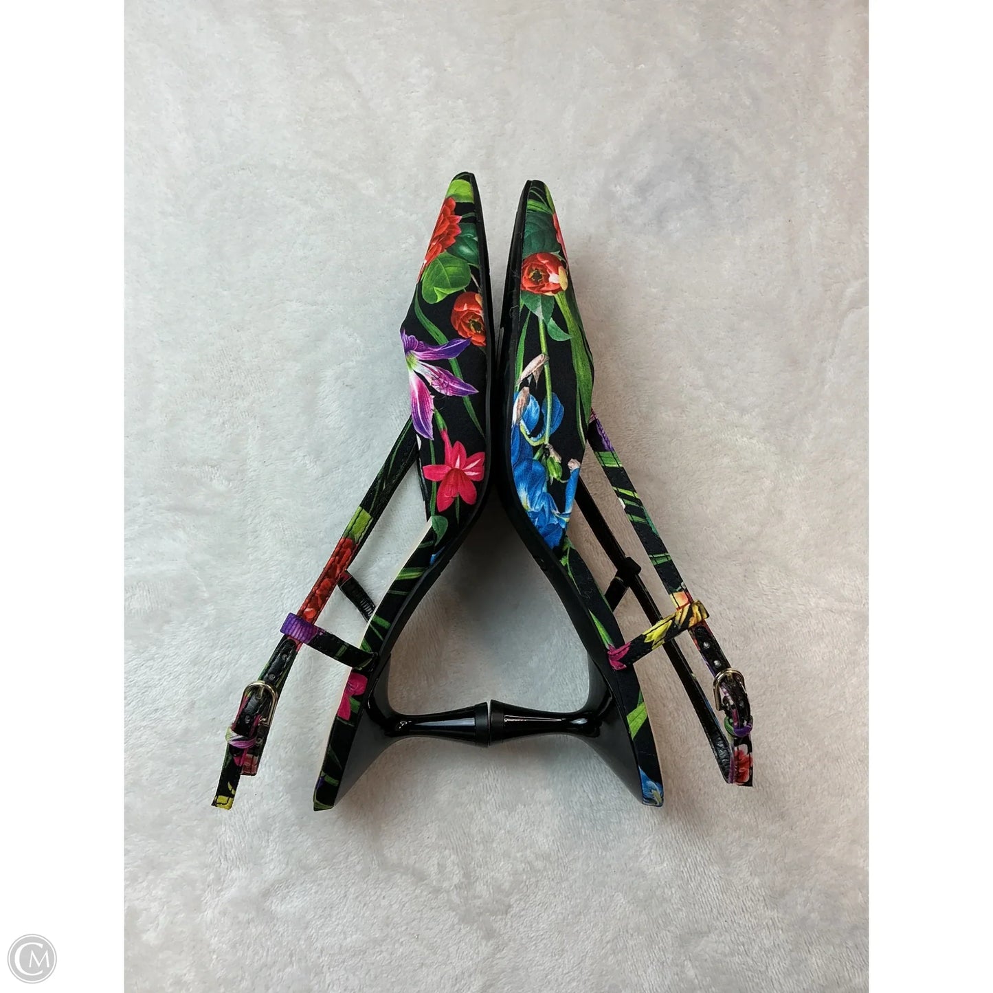 Shoes Heels Kitten By Nine West In Floral Print, Size: 7.5