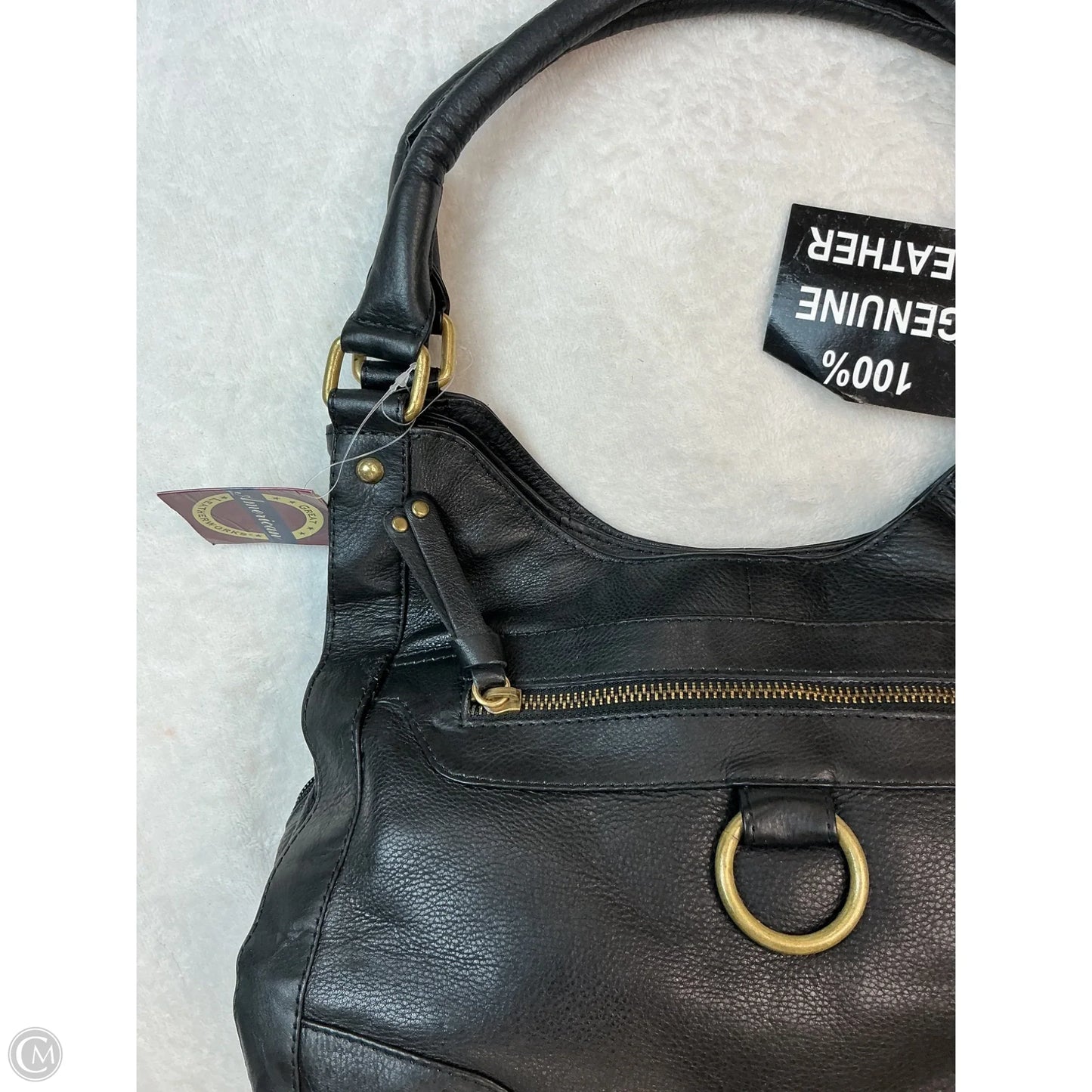 Handbag Leather By Clothes Mentor, Size: Medium