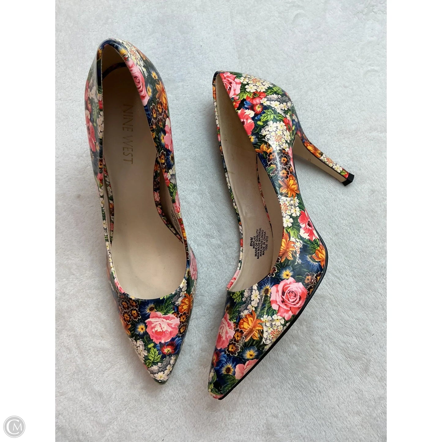 Shoes Heels Stiletto By Nine West In Floral Print, Size: 8.5