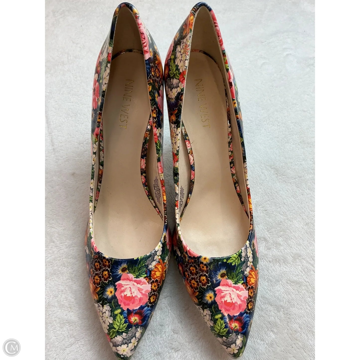 Shoes Heels Stiletto By Nine West In Floral Print, Size: 8.5