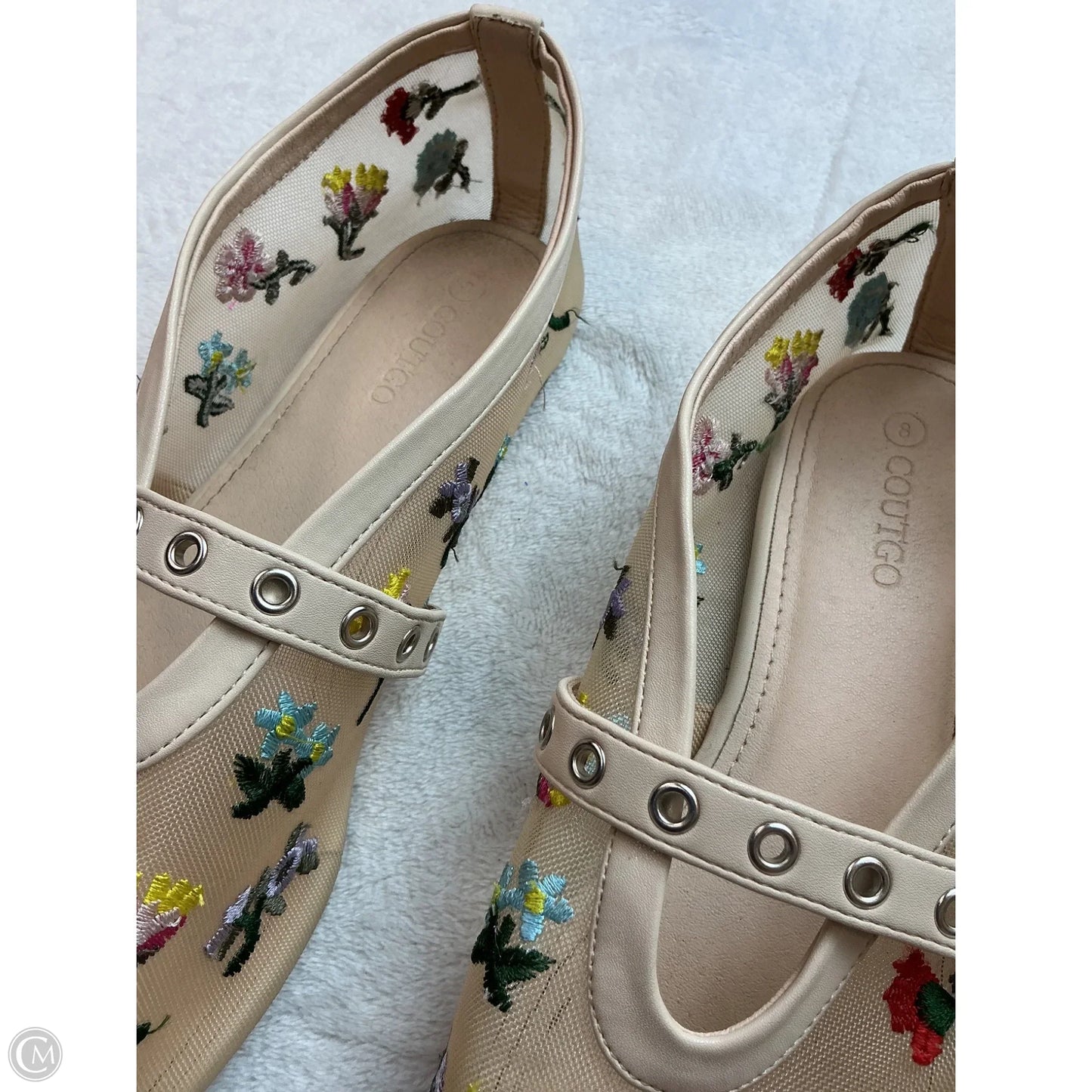 Shoes Flats By Clothes Mentor In Floral Print, Size: 8