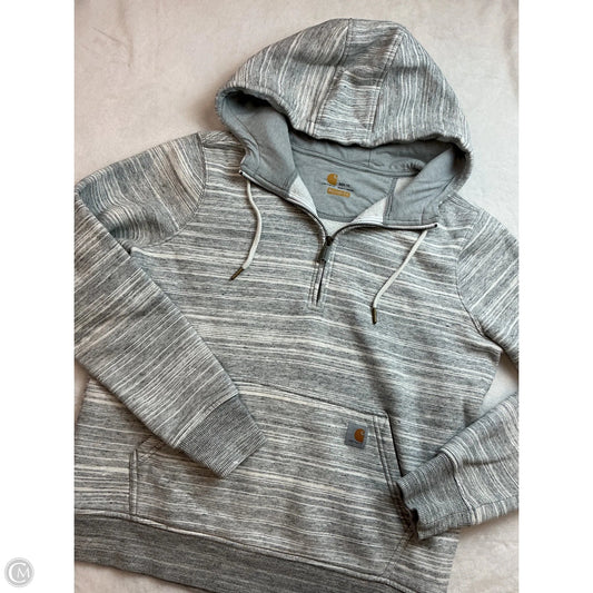Sweatshirt Hoodie By Carhartt In Grey, Size: M