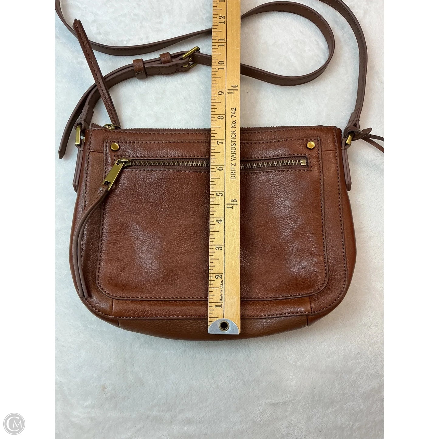Crossbody Leather By Fossil, Size: Small